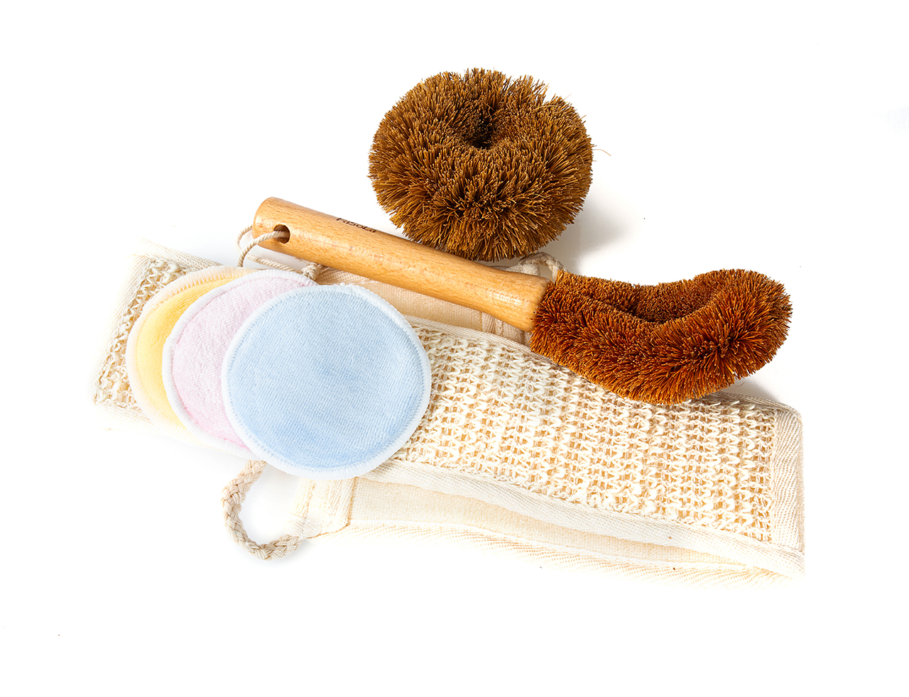 zero waste scourers,brushes, make up removers